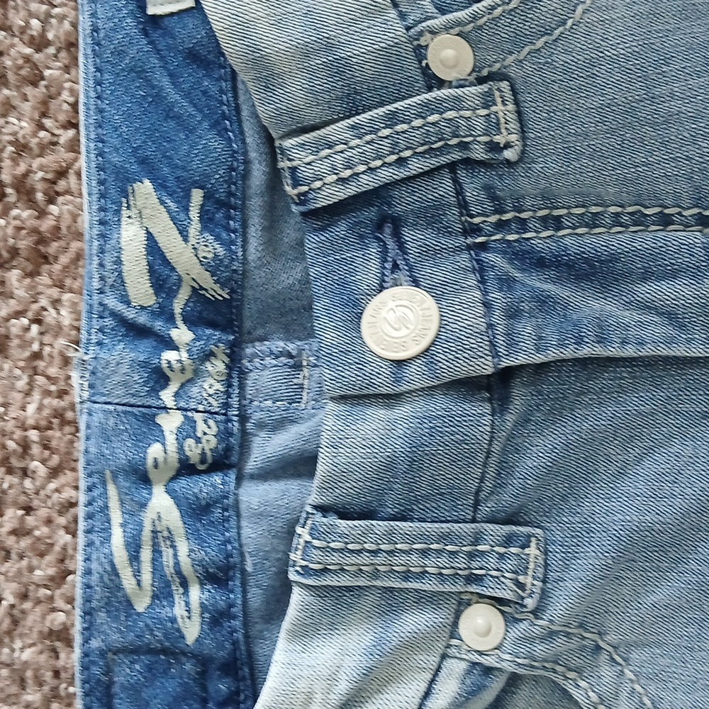Seven7 Rocker Slim Light Wash Jeans Size 6 - Picture 4 of 16